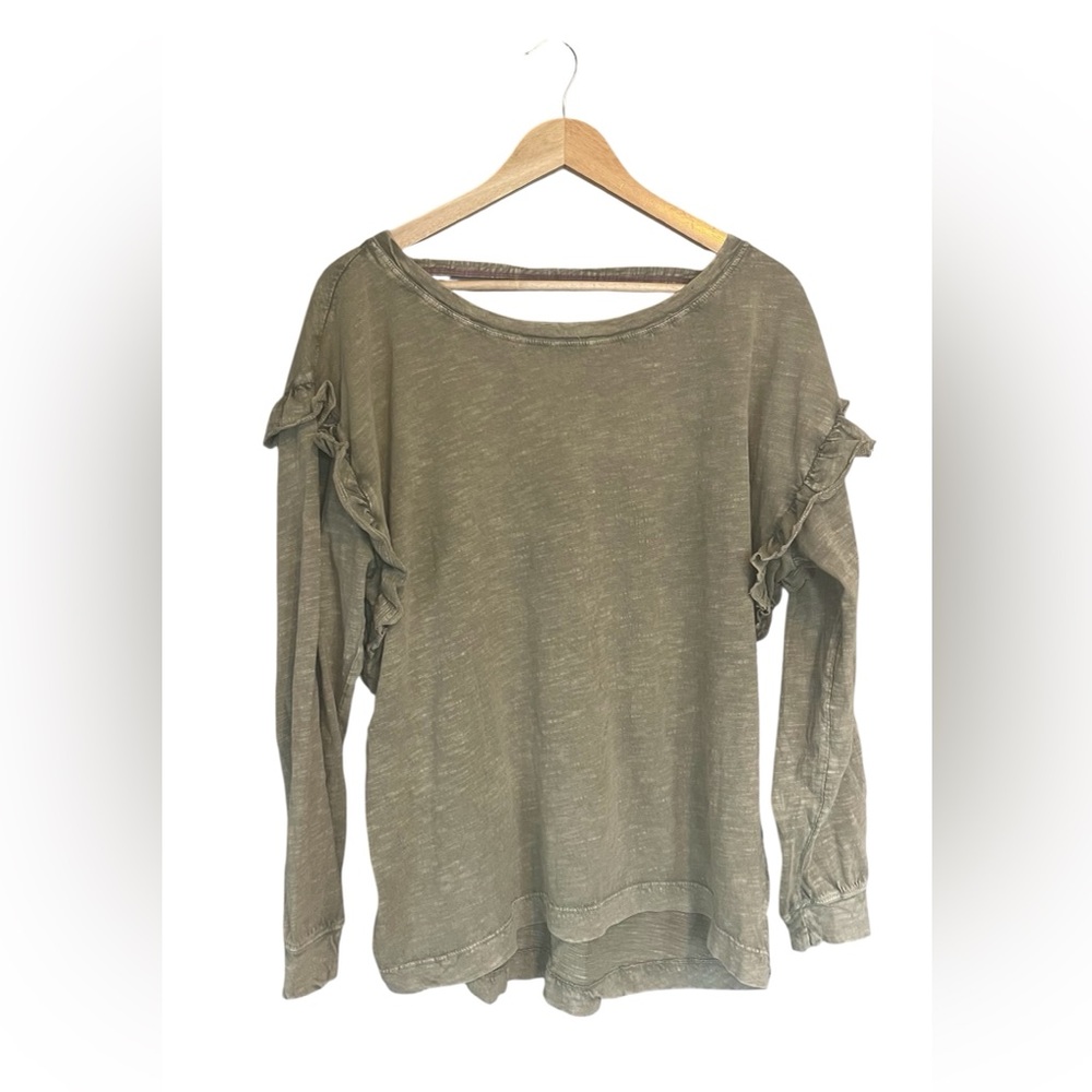 Anthropologie Pilcro Ruffled Open-Back Tunic